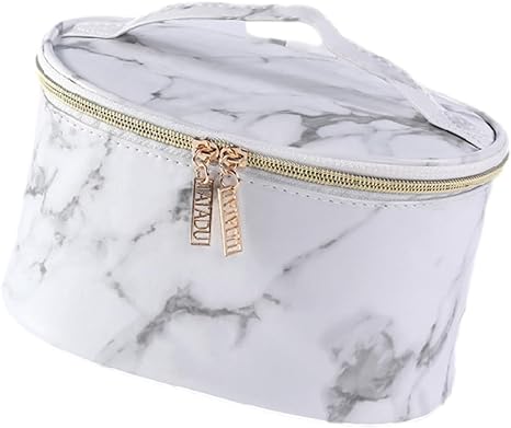 Marble Pattern Women Cosmetic Bag Multi-function Toiletries Organizer