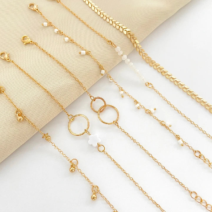 6-piece Bracelets for Women Gold Jewelry