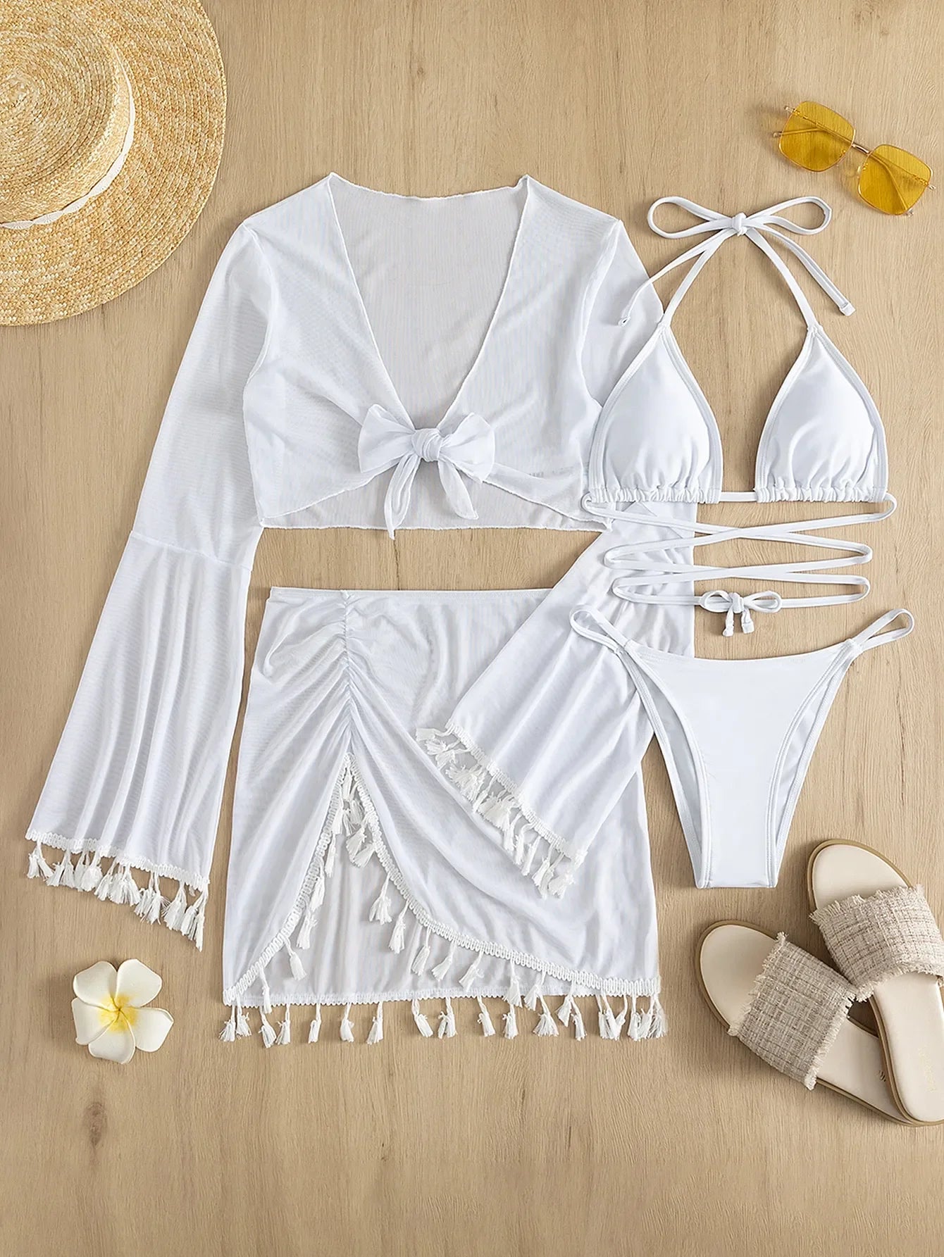4 PIECE BIKINI SWIMSUIT