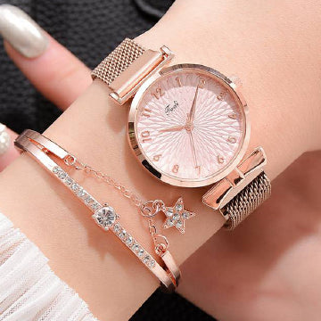 Luxury Women Quartz Watches Bracelet Set For Ladies