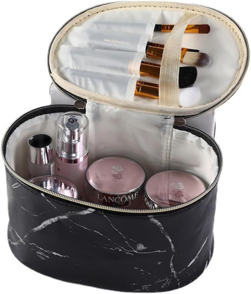 Marble Pattern Women Cosmetic Bag Multi-function Toiletries Organizer