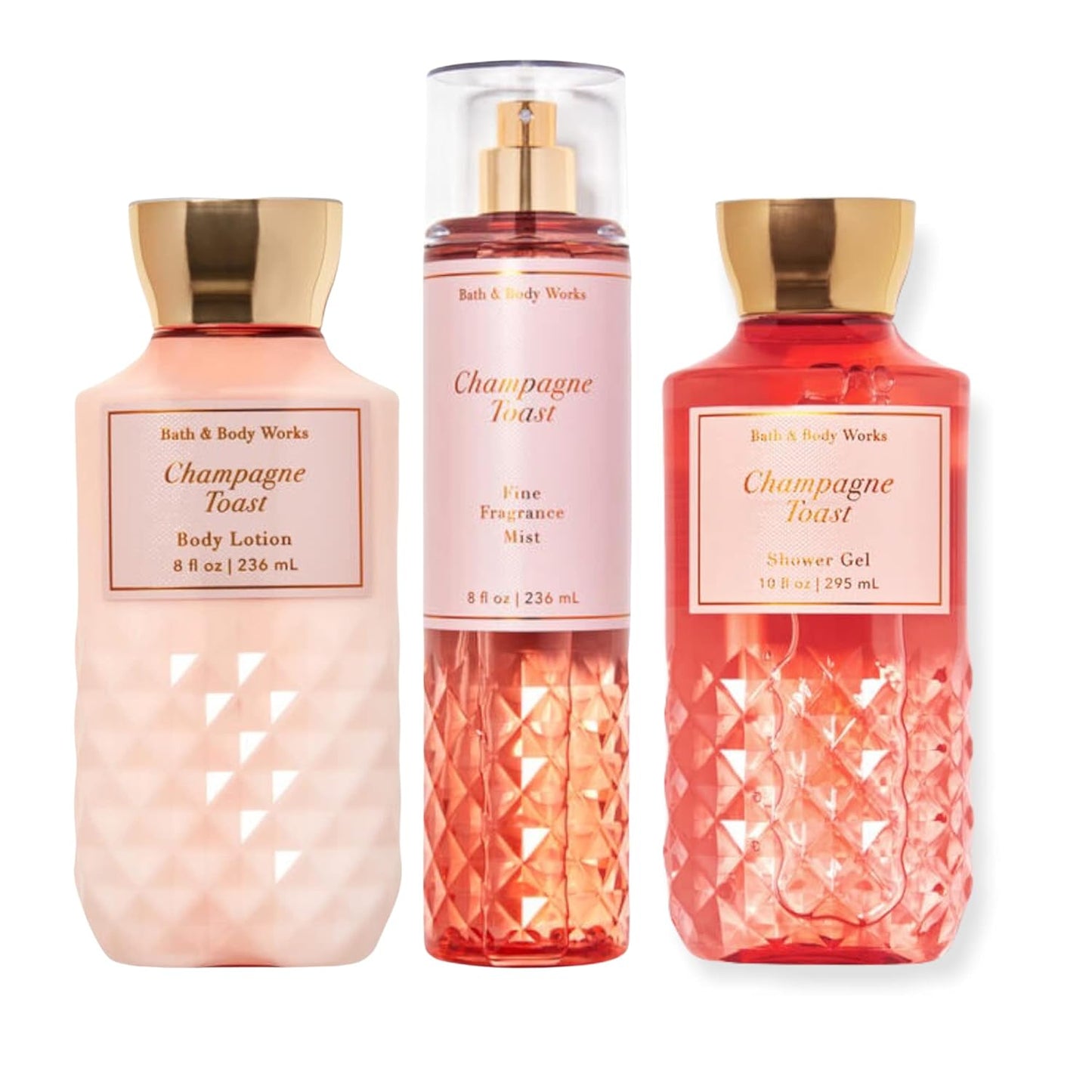 Champagne Toast - Shower Gel, Fine Fragrance Mist &  Body Lotion Bath & Body Works Set