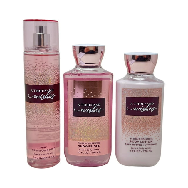 A Thousand Wishes Bath & Body Works Set - Shower Gel, Body Lotion & Fragrance Mist