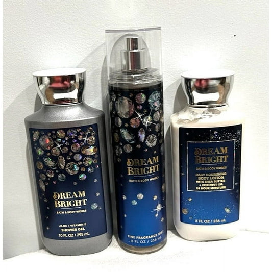 Dream Bright Bath & Body Works Trio (Body Lotion, Fragrance Mist, and Shower Gel)